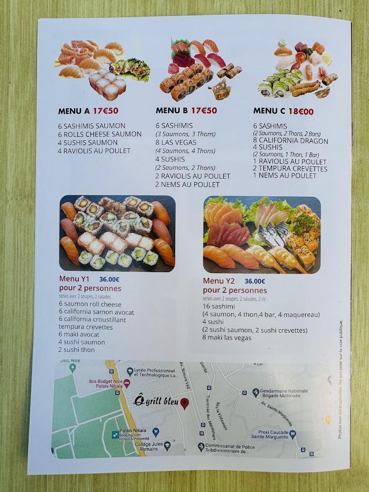 Ô grill bleu - Menu Image 1