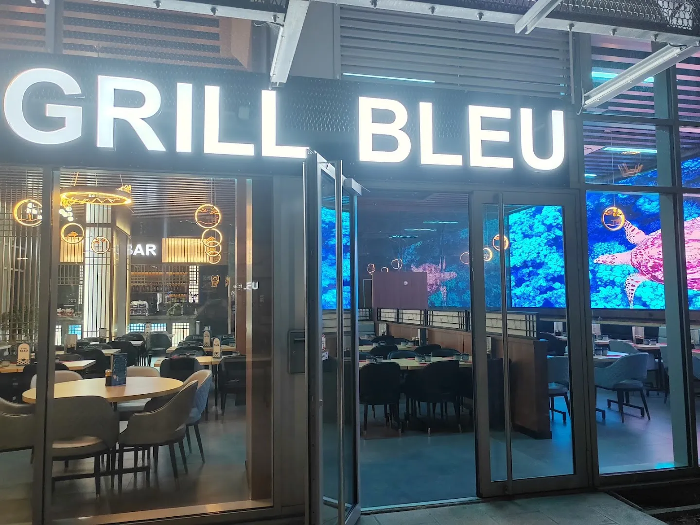Ô grill bleu